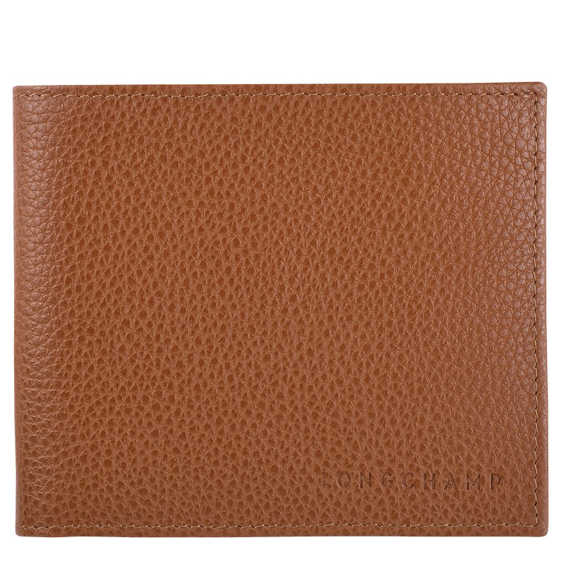 Longchamp Le Foulonné Wallet - Leather Wallets Caramel | XE99-J7WD