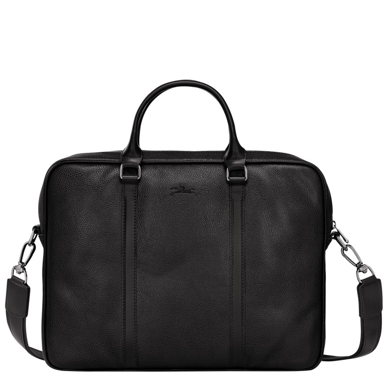 Longchamp Le Foulonné XS Briefcase - Leather Briefcase Black | AQ06-Q9HQ