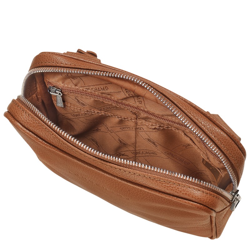 Longchamp Le Foulonné XS Crossbody bag - Leather Crossbody bags Caramel | KL54-G9IV