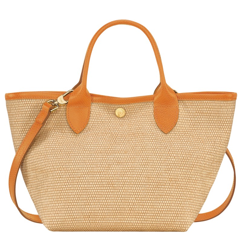 Longchamp Le Panier Pliage S Basket bag - Canvas Handbags Apricot | OB17-M7RO