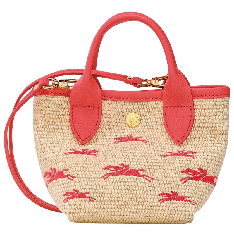 Longchamp Le Panier Pliage XS Basket - Canvas Handbags Strawberry | JQ19-I6UG