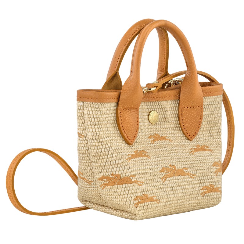 Longchamp Le Panier Pliage XS Basket - Canvas Handbags Apricot | EZ40-J0ZW