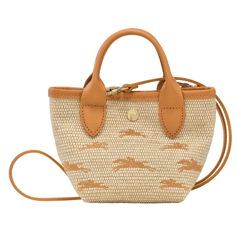 Longchamp Le Panier Pliage XS Basket - Canvas Handbags Apricot | EZ40-J0ZW