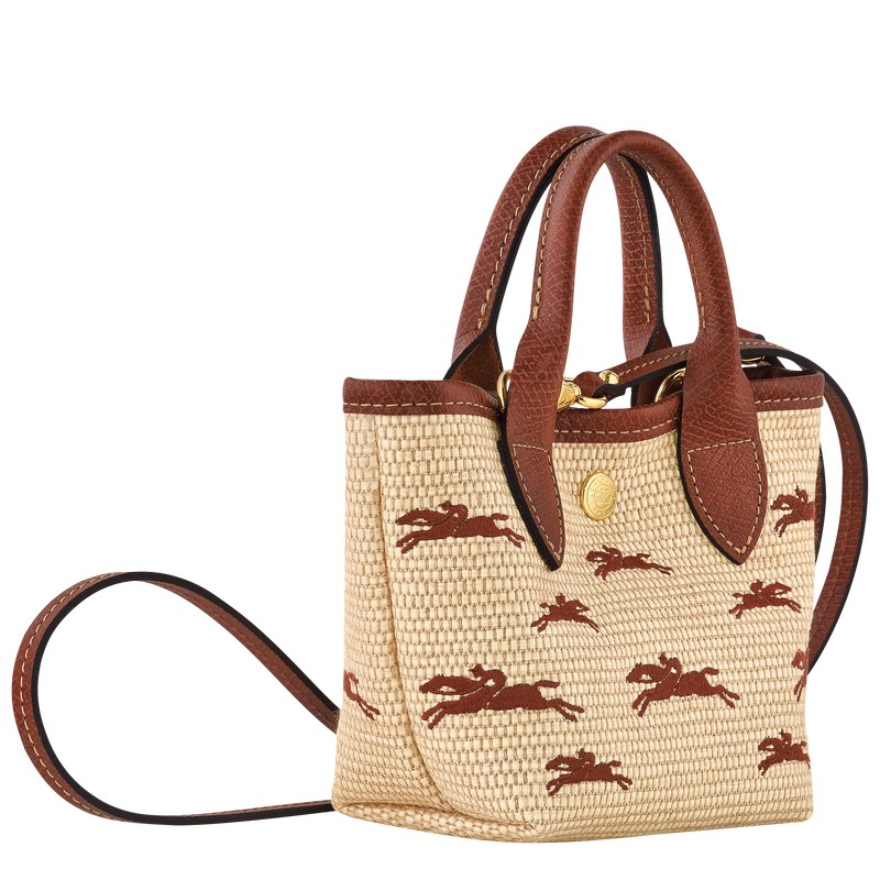 Longchamp Le Panier Pliage XS Basket - Canvas Handbags Brown | LA86-I1IQ