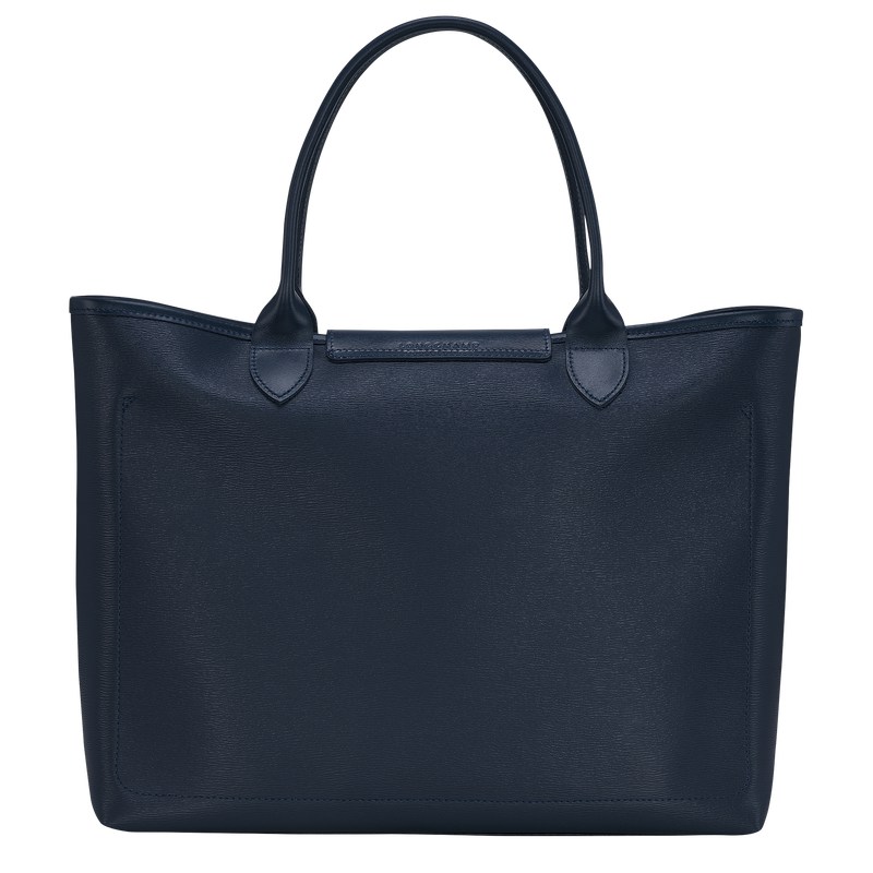 Longchamp Le Pliage City L Tote bag - Canvas Shoulder bags Navy | XD95-U9CJ