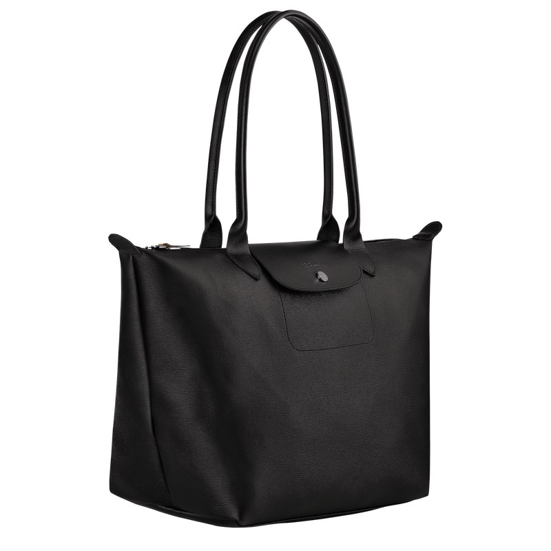 Longchamp Le Pliage City L Tote bag - Canvas Shoulder bags Black | BS09-B6SY