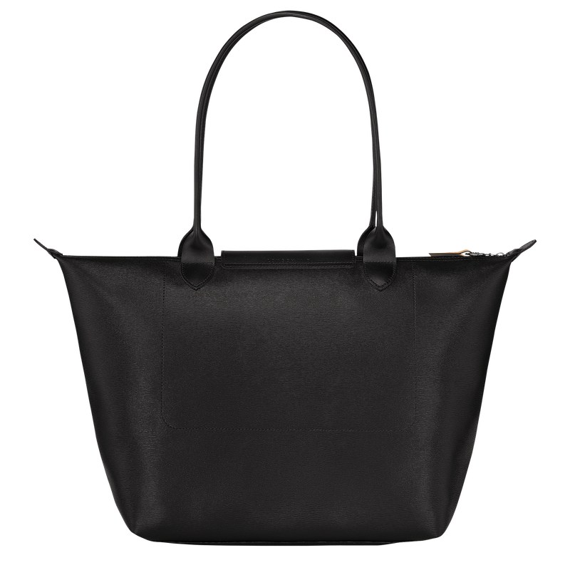 Longchamp Le Pliage City L Tote bag - Canvas Shoulder bags Black | BS09-B6SY