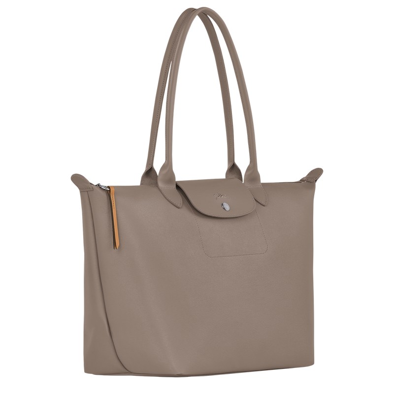 Longchamp Le Pliage City L Tote bag - Canvas Shoulder bags Taupe | FF99-B3WD