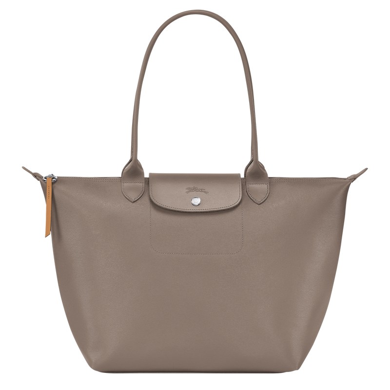 Longchamp Le Pliage City L Tote bag - Canvas Shoulder bags Taupe | FF99-B3WD