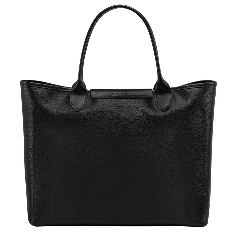 Longchamp Le Pliage City L Tote bag - Canvas Shoulder bags Black | TF20-E7ZS