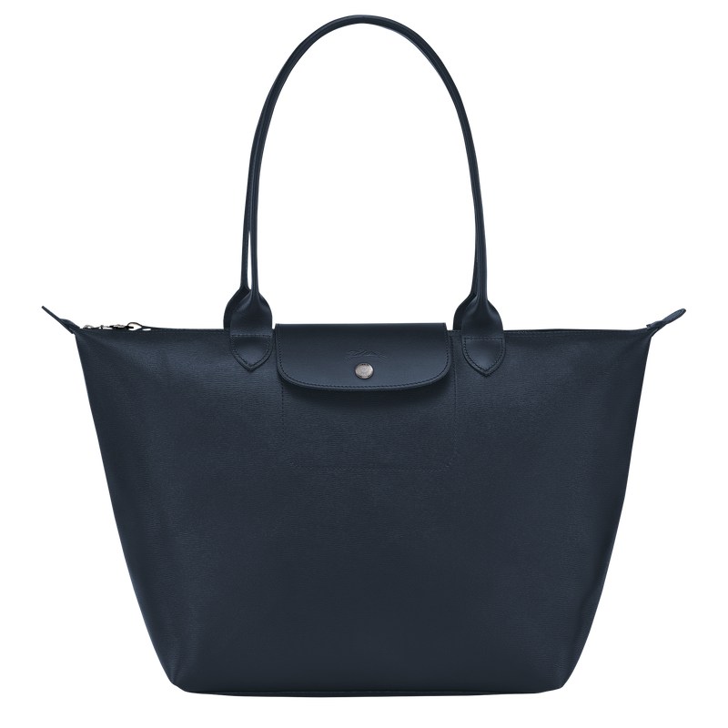 Longchamp Le Pliage City L Tote bag - Canvas Shoulder bags Navy | ZS99-N3EA