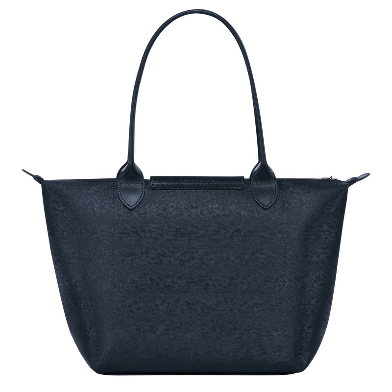 Longchamp Le Pliage City M Tote bag - Canvas Shoulder bags Navy | MY59-J2XF