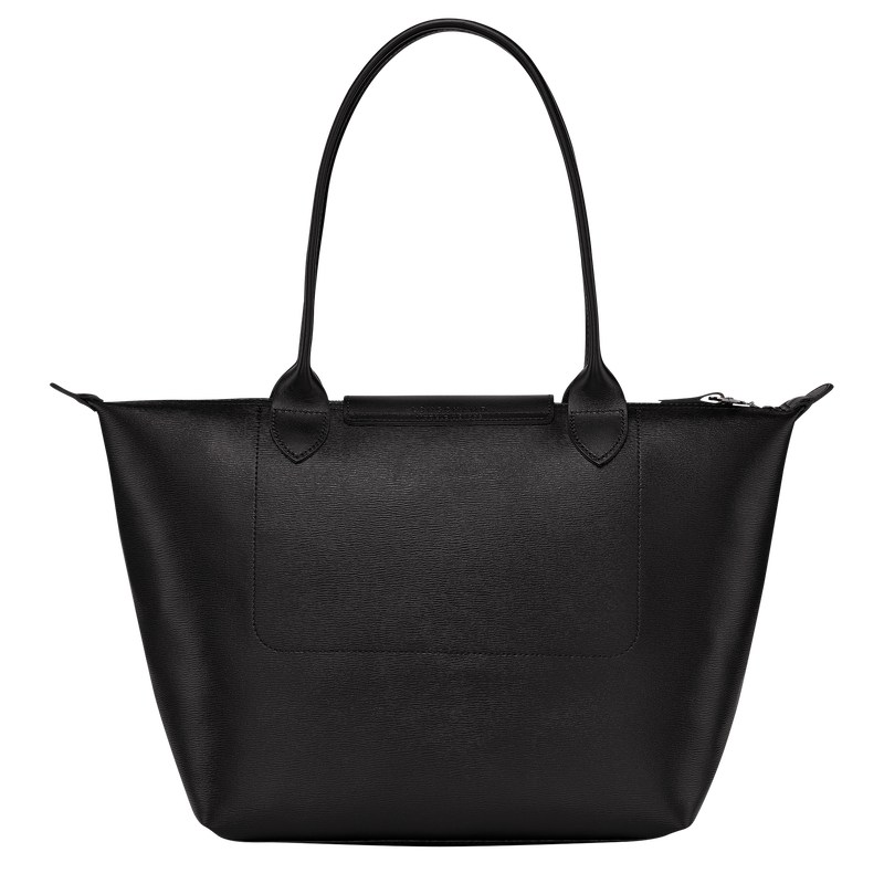 Longchamp Le Pliage City M Tote bag - Canvas Shoulder bags Black | JH49-Y2HB