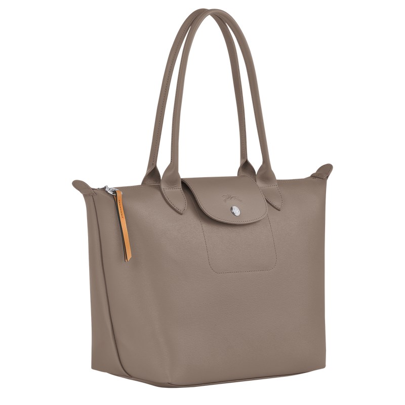 Longchamp Le Pliage City M Tote bag - Canvas Shoulder bags Taupe | KT80-H9TI