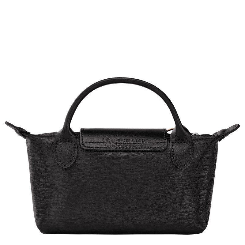 Longchamp Le Pliage City Pouch with handle - Canvas Pouches & Cases Black | FJ53-D0YI