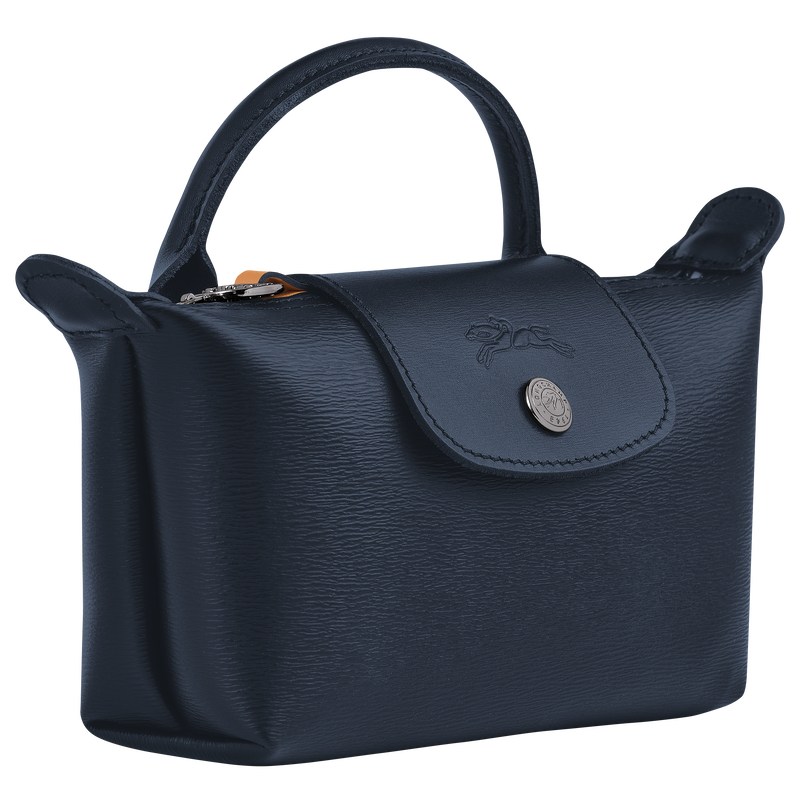 Longchamp Le Pliage City Pouch with handle - Canvas Pouches & Cases Navy | AF59-B4UO