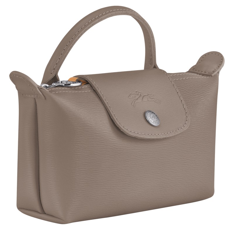 Longchamp Le Pliage City Pouch with handle - Canvas Pouches & Cases Taupe | BE39-Z1TL