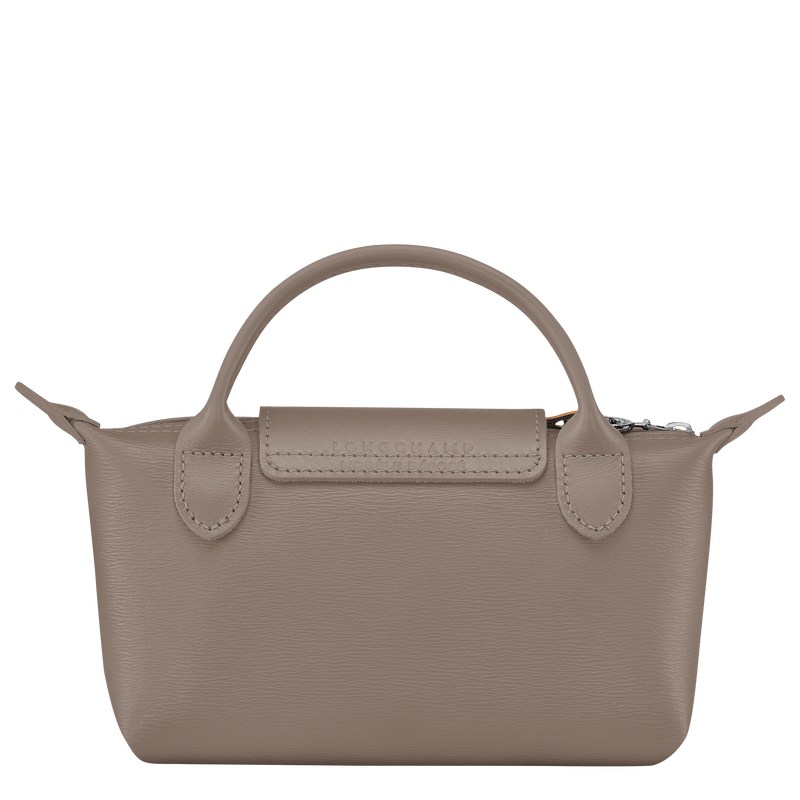 Longchamp Le Pliage City Pouch with handle - Canvas Pouches & Cases Taupe | BE39-Z1TL