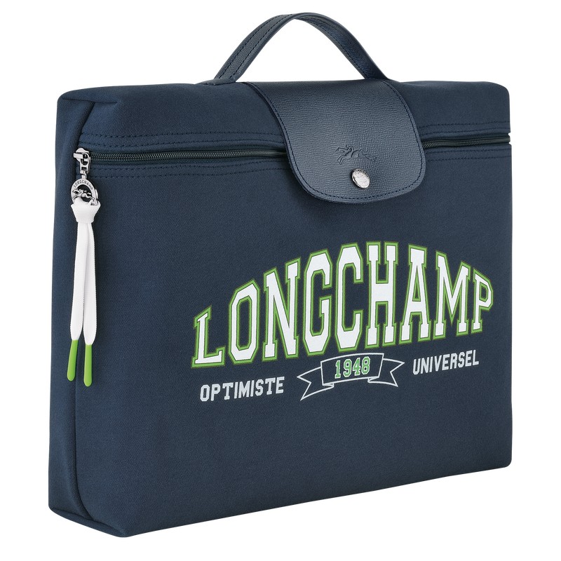 Longchamp Le Pliage Collection Briefcase - Canvas Briefcase Navy | FY25-H3GI