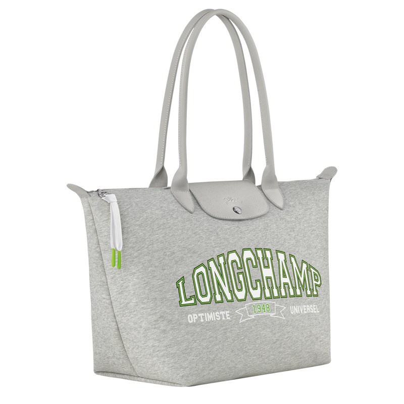 Longchamp Le Pliage Collection L Tote bag - Canvas Shoulder bags Grey | VL12-Z4XY