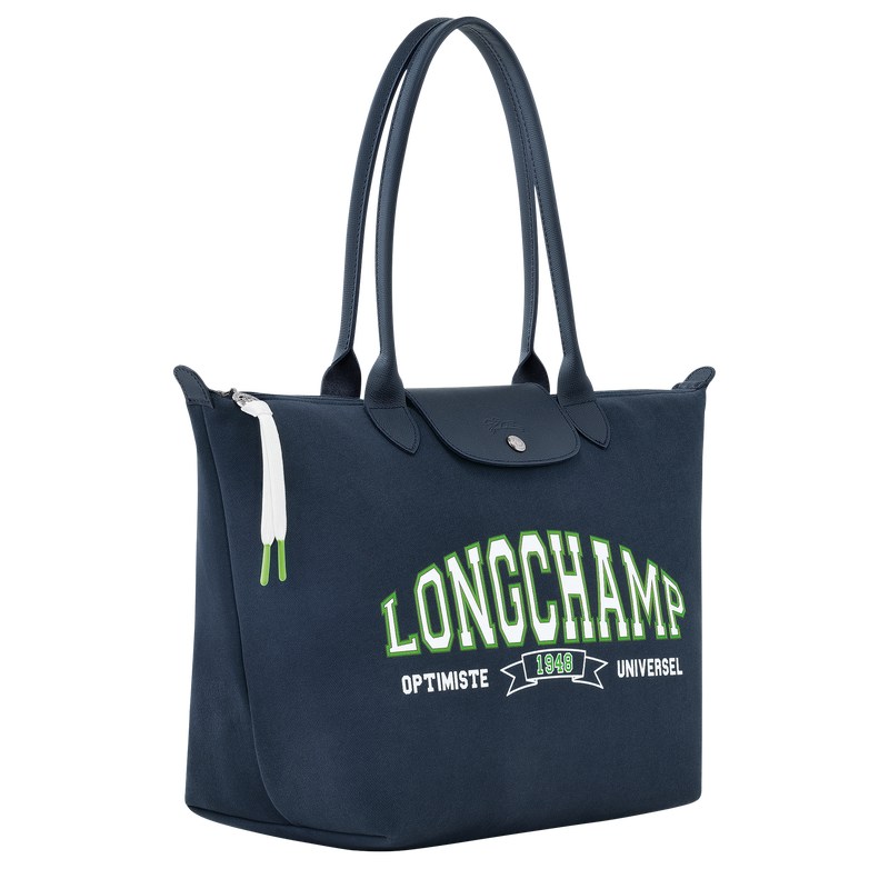 Longchamp Le Pliage Collection L Tote bag - Canvas Shoulder bags Navy | XG22-F3KE