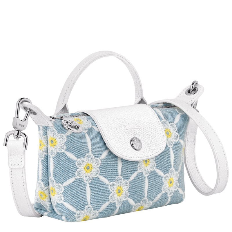 Longchamp Le Pliage Collection Pouch - Canvas Pouches & Cases Sky Blue | BH32-N5EI