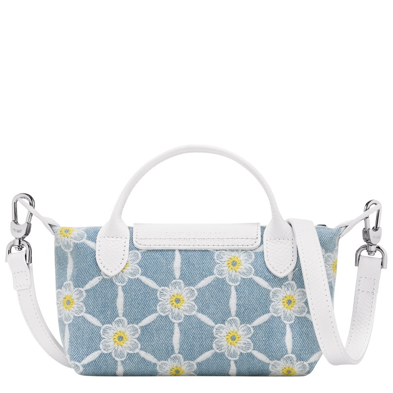 Longchamp Le Pliage Collection Pouch - Canvas Pouches & Cases Sky Blue | BH32-N5EI