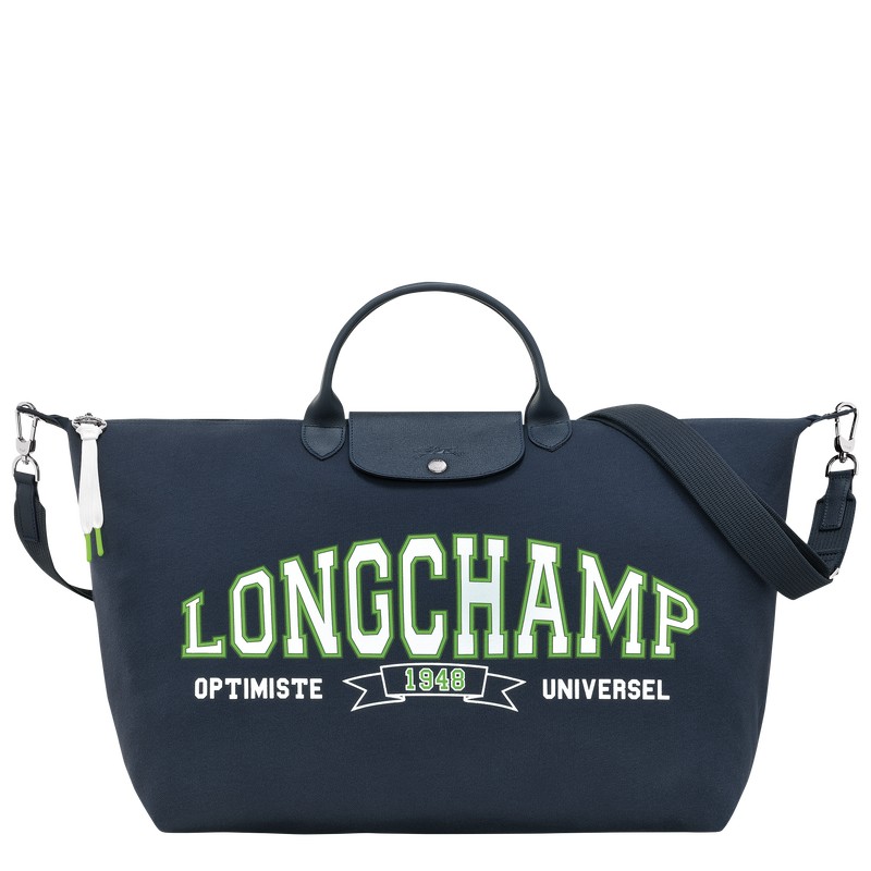 Longchamp Le Pliage Collection Travel bag - Canvas Travel bags Navy | QZ57-P0XB