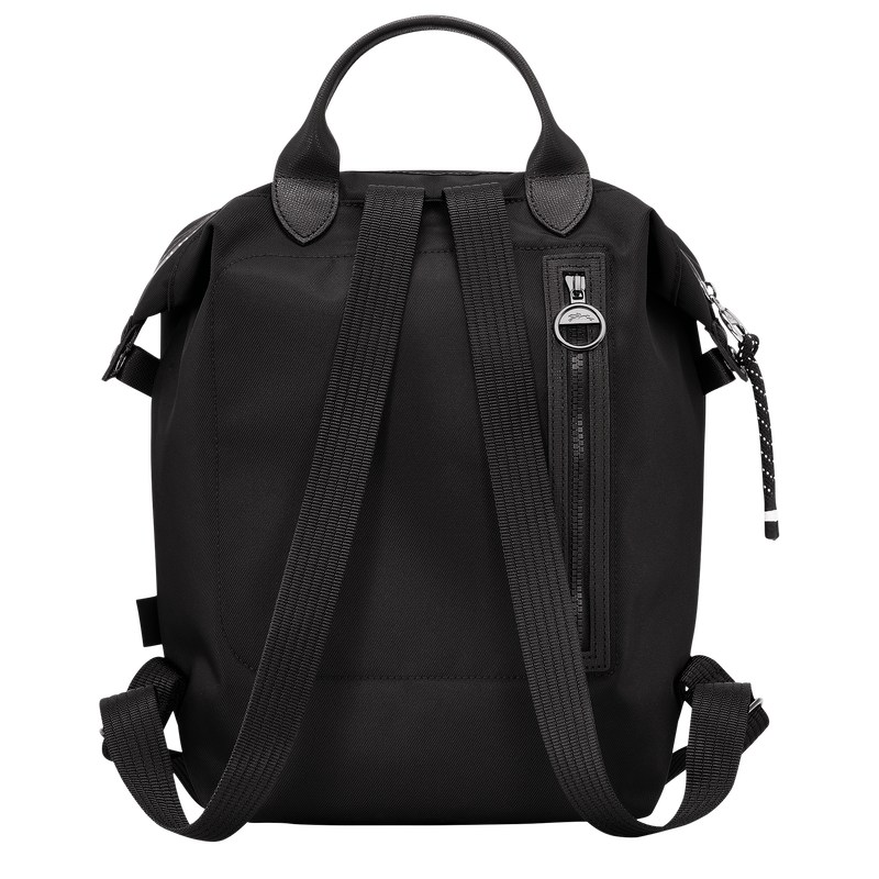 Longchamp Le Pliage Energy L Backpack - Recycled canvas Backpacks Black | ZY54-L4GU