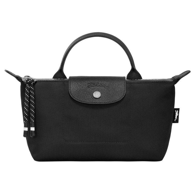 Longchamp Le Pliage Energy Pouch - Recycled canvas Pouches & Cases Black | YO77-N9LY