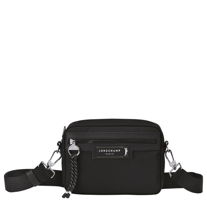 Longchamp Le Pliage Energy S Camera bag - Recycled canvas Crossbody bags Black | DB33-N4CD