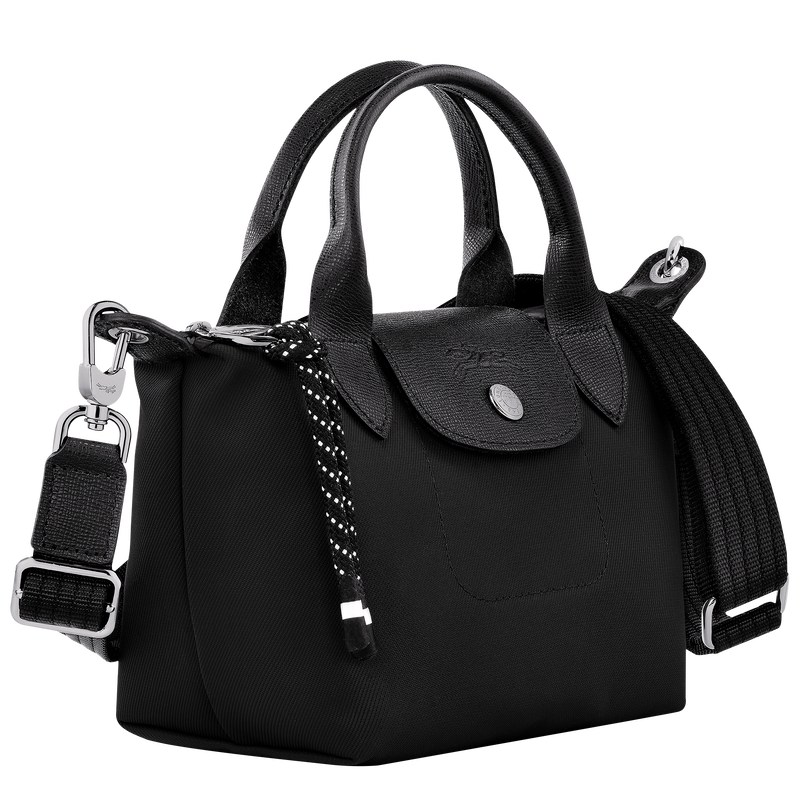 Longchamp Le Pliage Energy XS Handbag - Recycled canvas Handbags Black | FI98-P1ZV