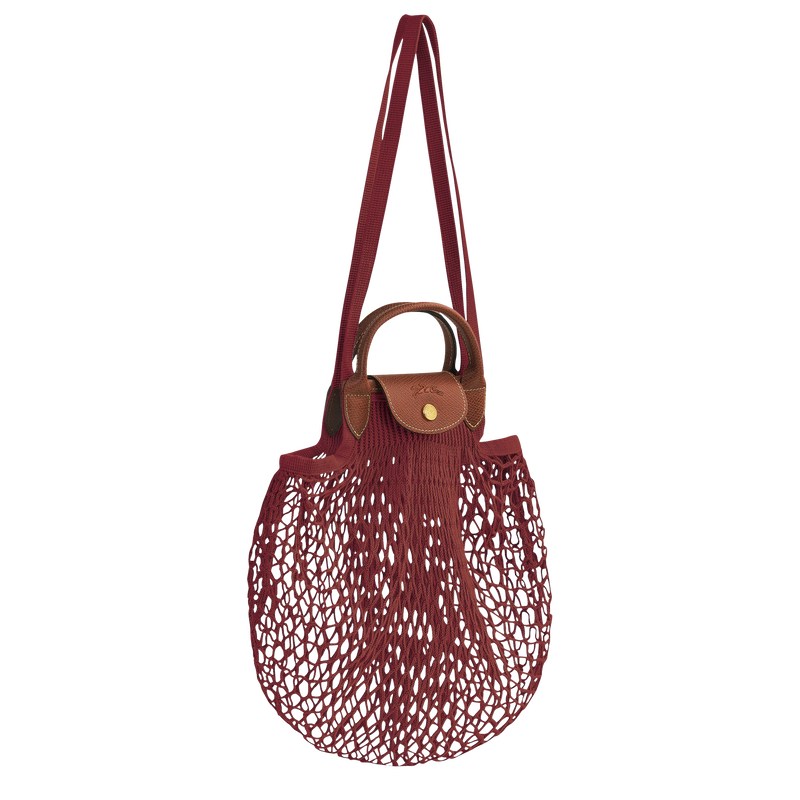 Longchamp Le Pliage Filet L Mesh bag - Canvas Handbags Mahogany | JZ29-R9MO