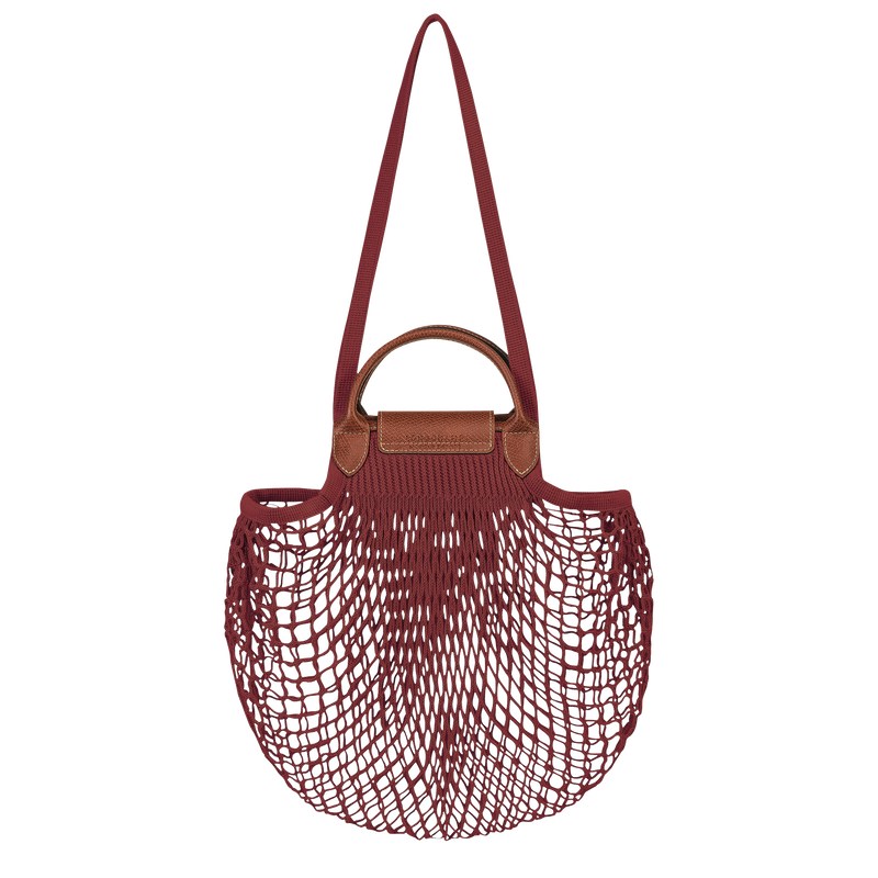 Longchamp Le Pliage Filet L Mesh bag - Canvas Handbags Mahogany | JZ29-R9MO