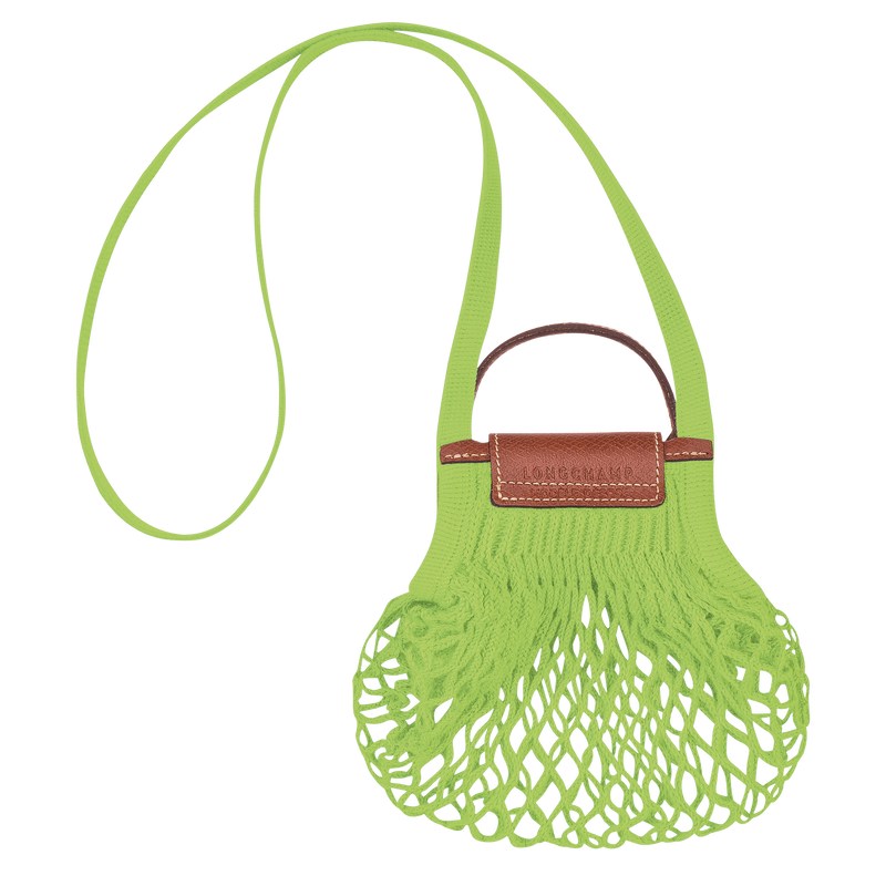 Longchamp Le Pliage Filet XS Mesh bag - Canvas Crossbody bags Green Light/Strawberry | AK62-V5WW