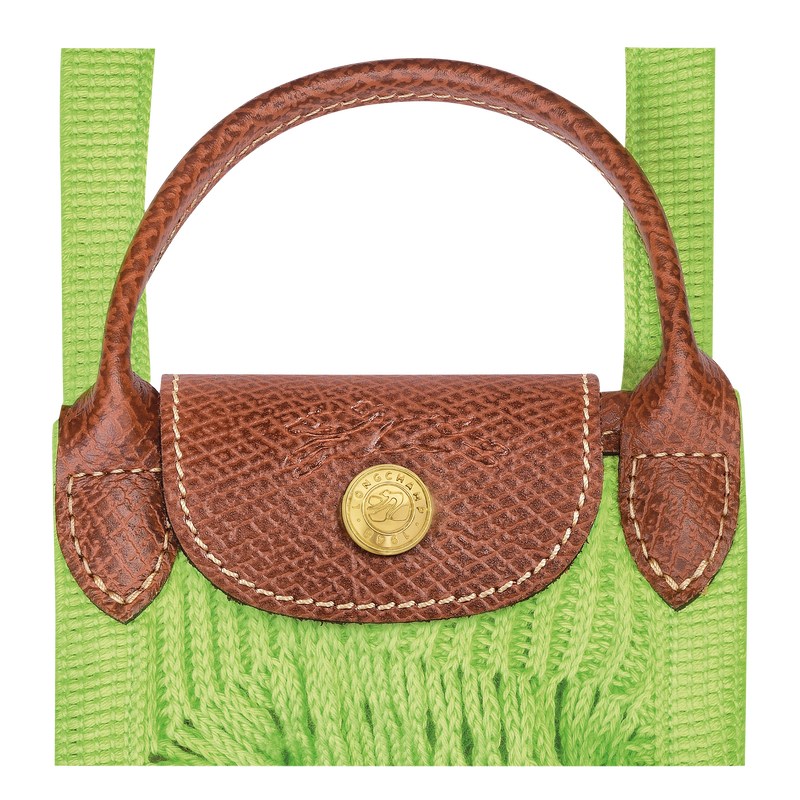 Longchamp Le Pliage Filet XS Mesh bag - Canvas Crossbody bags Green Light/Strawberry | AK62-V5WW