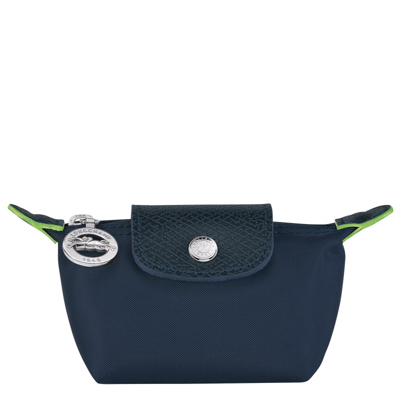 Longchamp Le Pliage Green Coin purse - Recycled canvas Cardholders & Coin purses Navy | QM07-P2NP