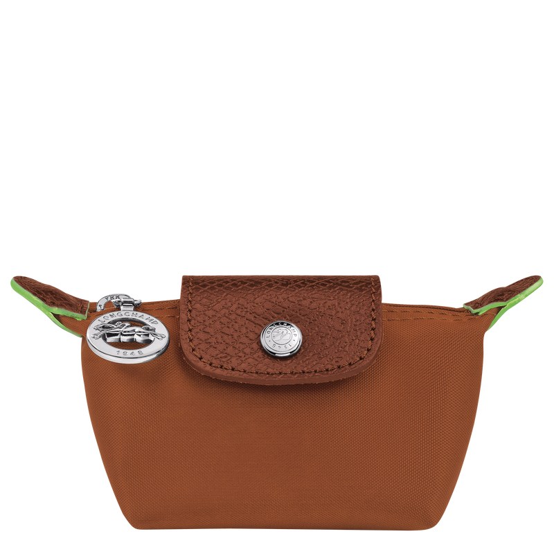 Longchamp Le Pliage Green Coin purse - Recycled canvas Cardholders & Coin purses Cognac | XX25-W0ZE