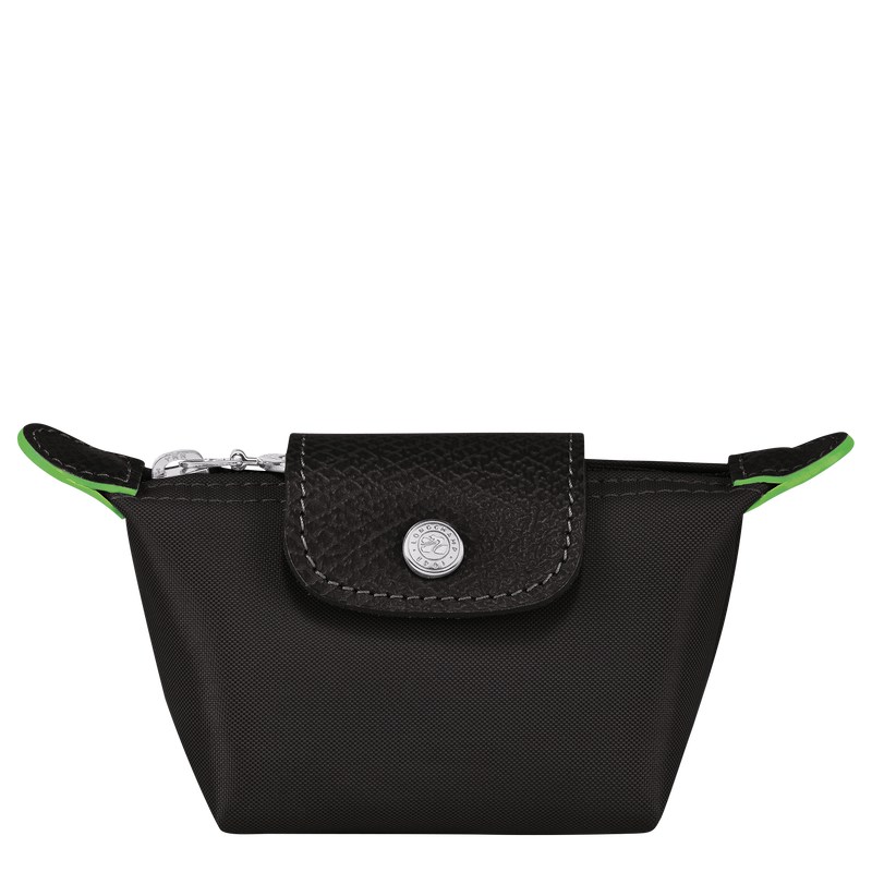 Longchamp Le Pliage Green Coin purse - Recycled canvas Cardholders & Coin purses Black | BM28-A0IZ