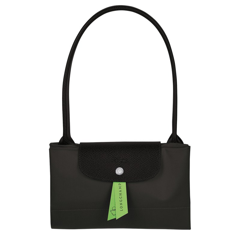 Longchamp Le Pliage Green L Tote bag - Recycled canvas Shoulder bags Black | LV88-F7CQ