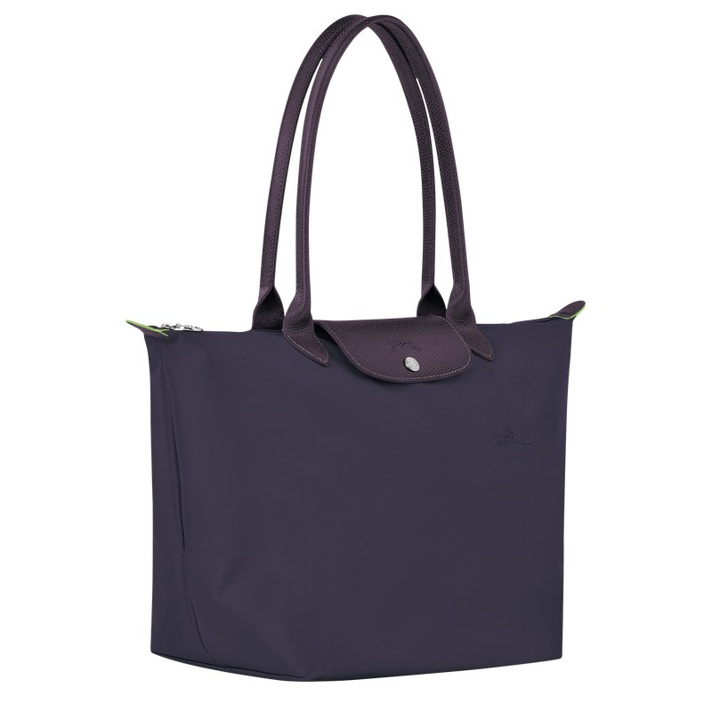 Longchamp Le Pliage Green L Tote bag - Recycled canvas Shoulder bags Bilberry | VP35-G7AO