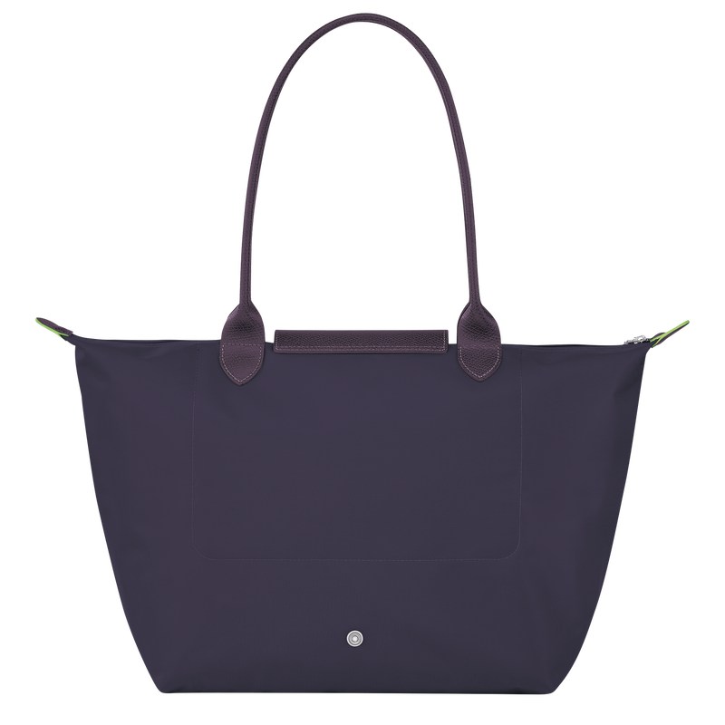 Longchamp Le Pliage Green L Tote bag - Recycled canvas Shoulder bags Bilberry | VP35-G7AO