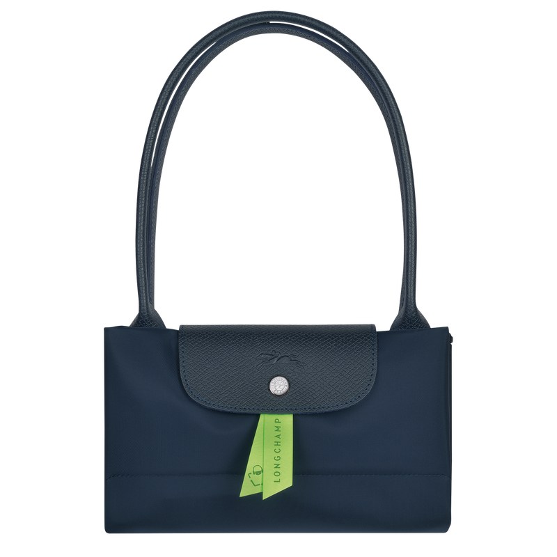 Longchamp Le Pliage Green L Tote bag - Recycled canvas Shoulder bags Navy | ZN10-O8WC