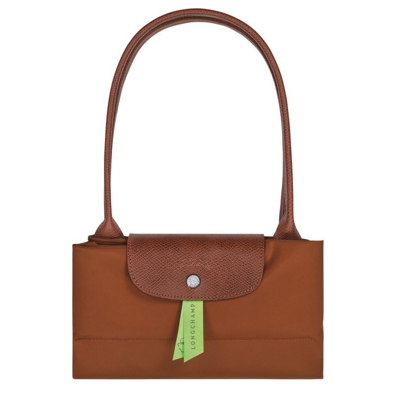 Longchamp Le Pliage Green L Tote bag - Recycled canvas Shoulder bags Cognac | SY75-Z0BD