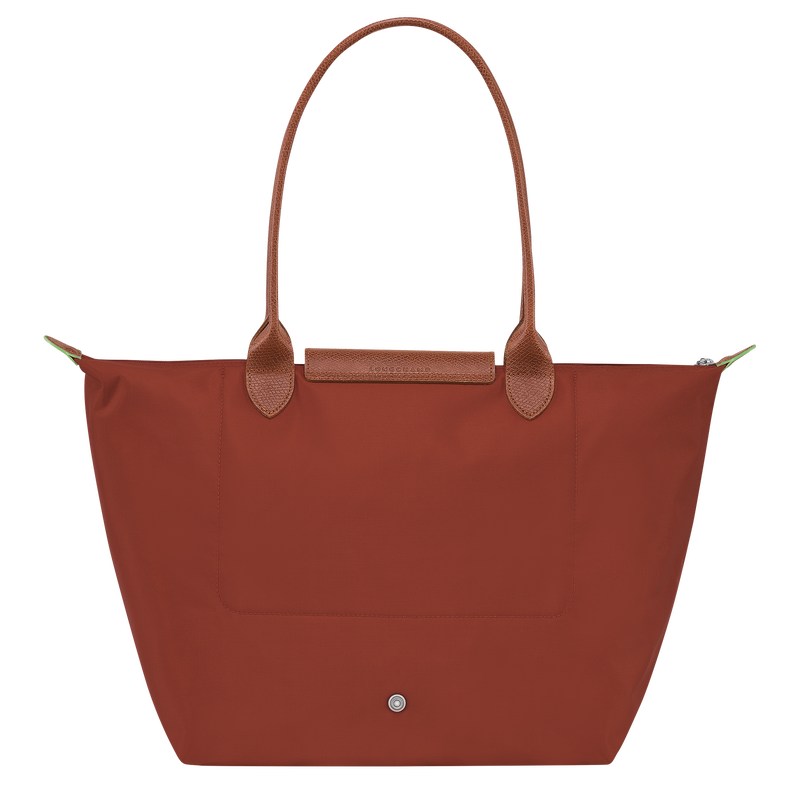 Longchamp Le Pliage Green L Tote bag - Recycled canvas Shoulder bags Chestnut | QA07-T4JE