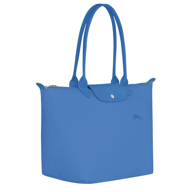 Longchamp Le Pliage Green L Tote bag - Recycled canvas Shoulder bags Cornflower | OU37-T7IF