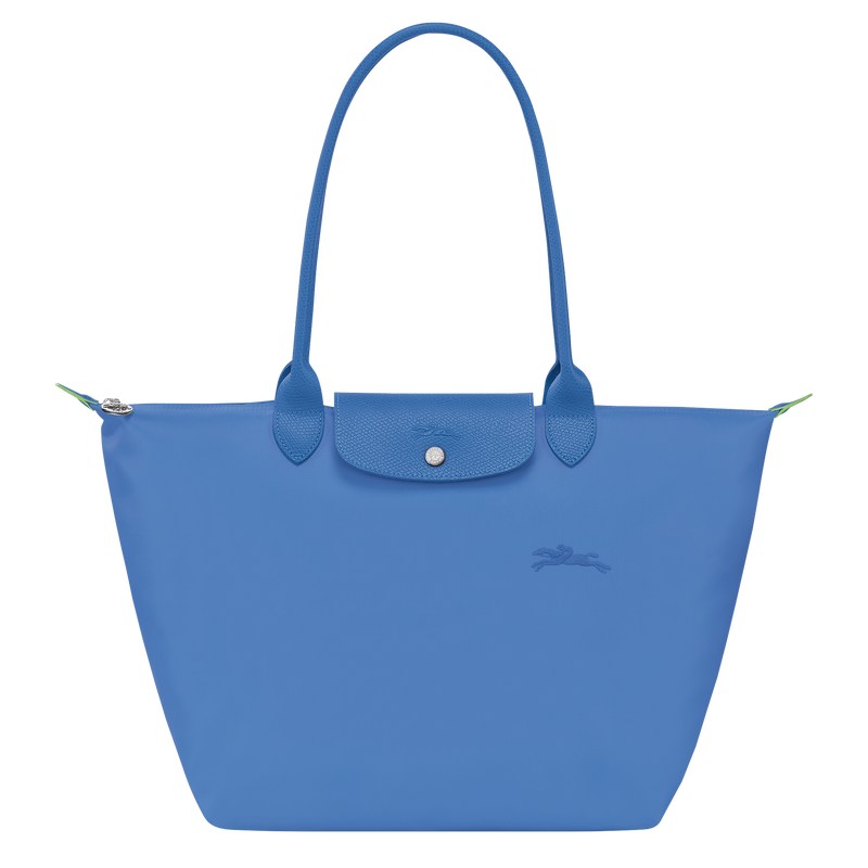 Longchamp Le Pliage Green L Tote bag - Recycled canvas Shoulder bags Cornflower | OU37-T7IF