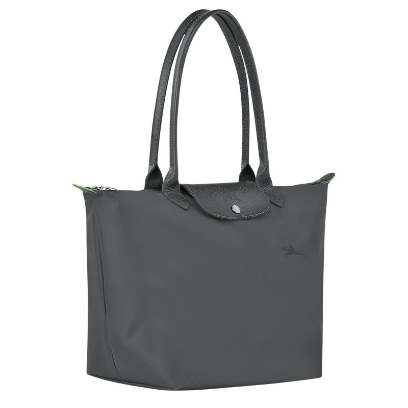 Longchamp Le Pliage Green L Tote bag - Recycled canvas Shoulder bags Graphite | PG74-O6IF