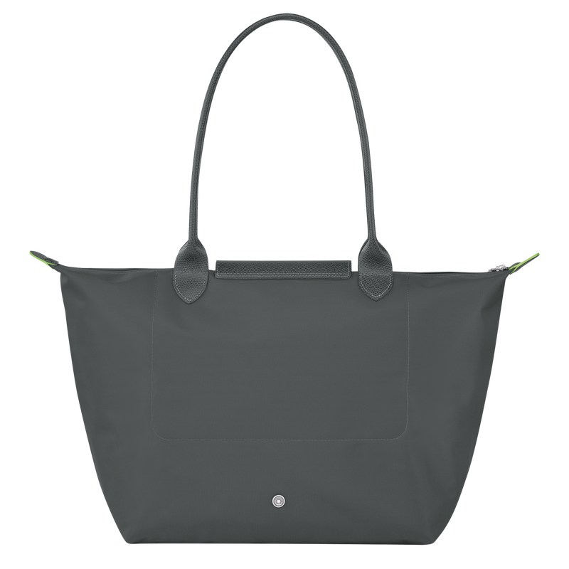 Longchamp Le Pliage Green L Tote bag - Recycled canvas Shoulder bags Graphite | PG74-O6IF