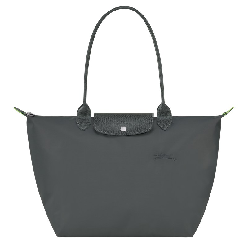 Longchamp Le Pliage Green L Tote bag - Recycled canvas Shoulder bags Graphite | PG74-O6IF